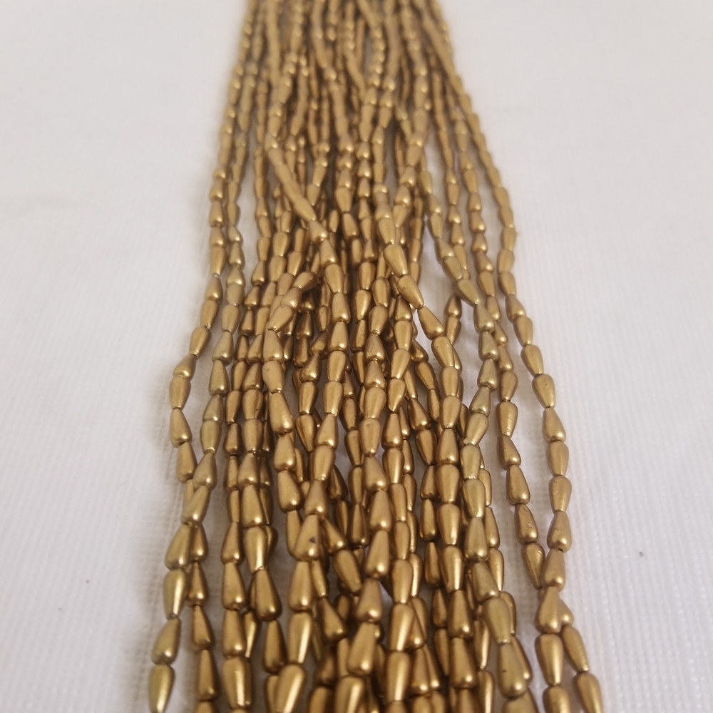 Gold Acrylic/Faux/Plastic Rice Tear Drop Beads
